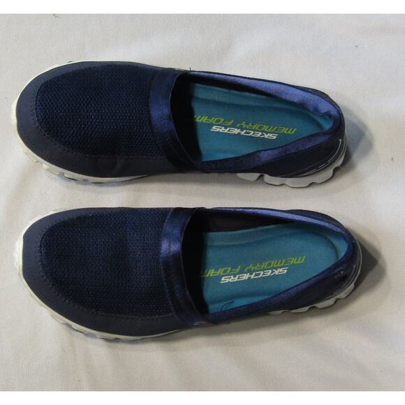 Skechers Memory Foam Mesh Walking Shoes Blue Size 9 - Picture 4 of 8